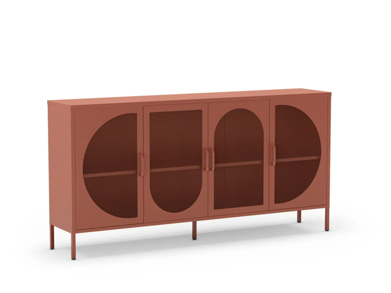 Dressoir Tayra 4d 160cm Terracotta - Giga Meubel
