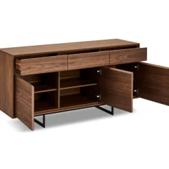 Dressoir Tokyo 3-Deurs Walnoot - Giga Meubel
