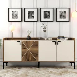 Dressoir Venedik Melamine Crème 180cm