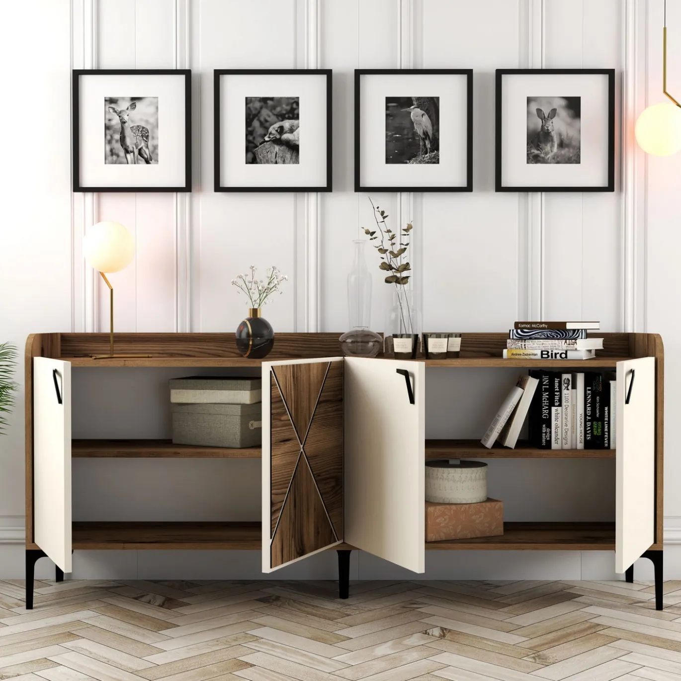 Dressoir Venedik Melamine Crème 180cm