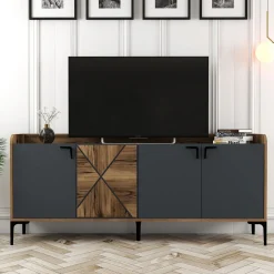 Dressoir Venedik Melamine Walnoot Antraciet
