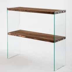 Dressoir Venedik Walnoot/Glas 90cm