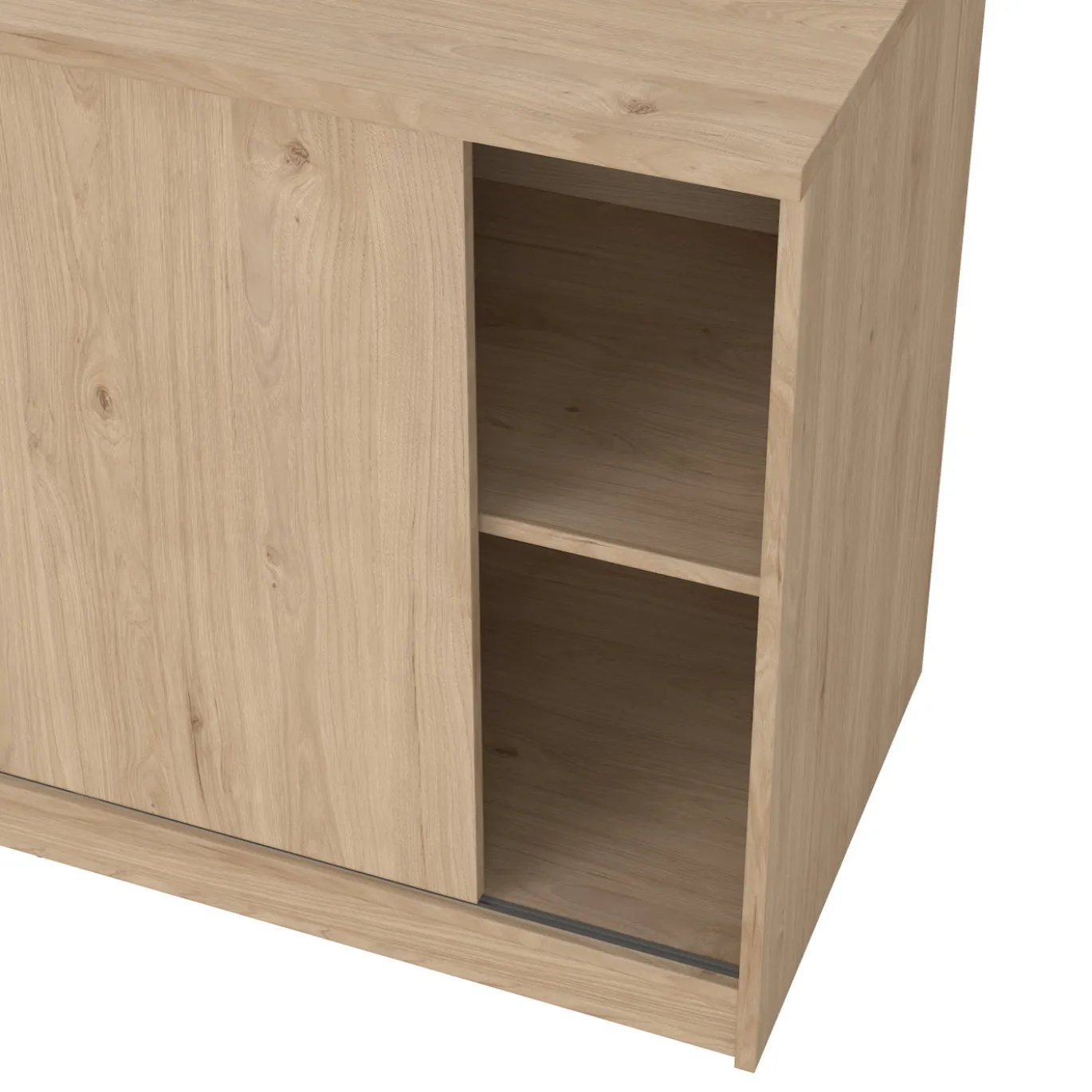 Dressoir Ylva met 1 Schuifdeur + 3 lades Hickory - Giga Living
