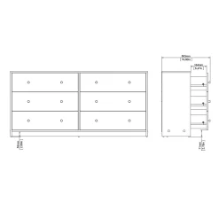 Dubbele Ladekast May Jackson Hickory - Giga Living