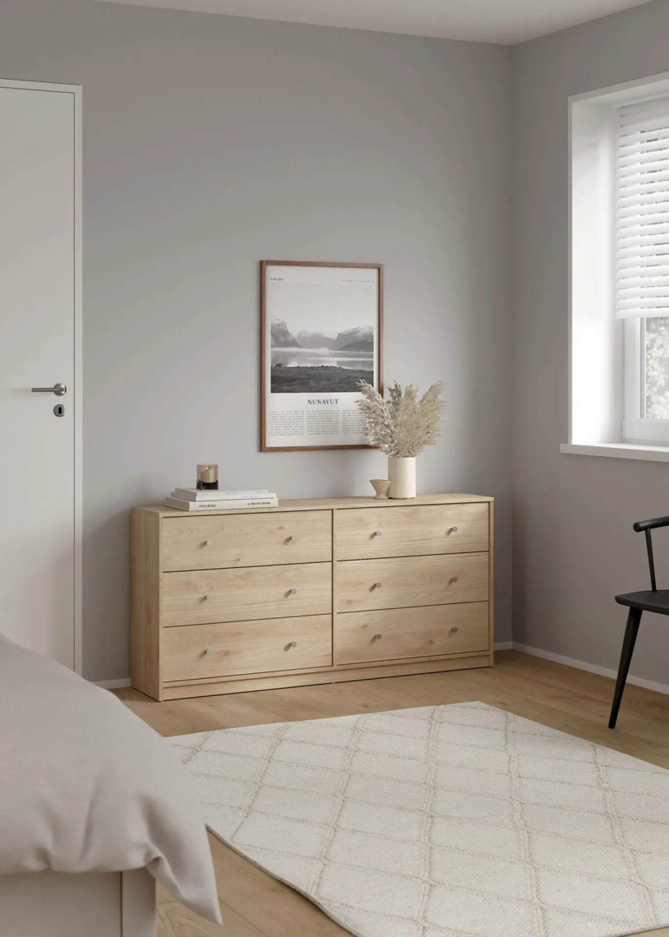 Dubbele Ladekast May Jackson Hickory 6-lades - Giga Living