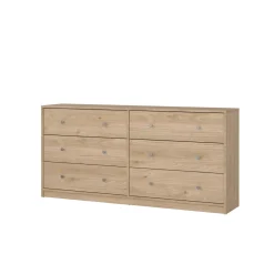 Dubbele Ladekast May Jackson Hickory 6-lades - Giga Living