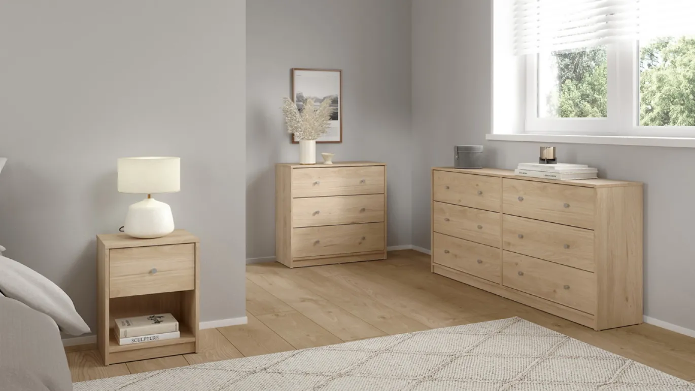 Dubbele Ladekast May Jackson Hickory 6-lades - Giga Living