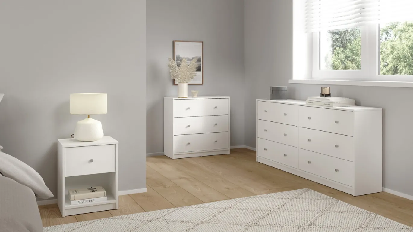Dubbele Ladekast May Wit 6-lades - Giga Living