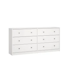 Dubbele Ladekast May Wit 6-lades - Giga Living