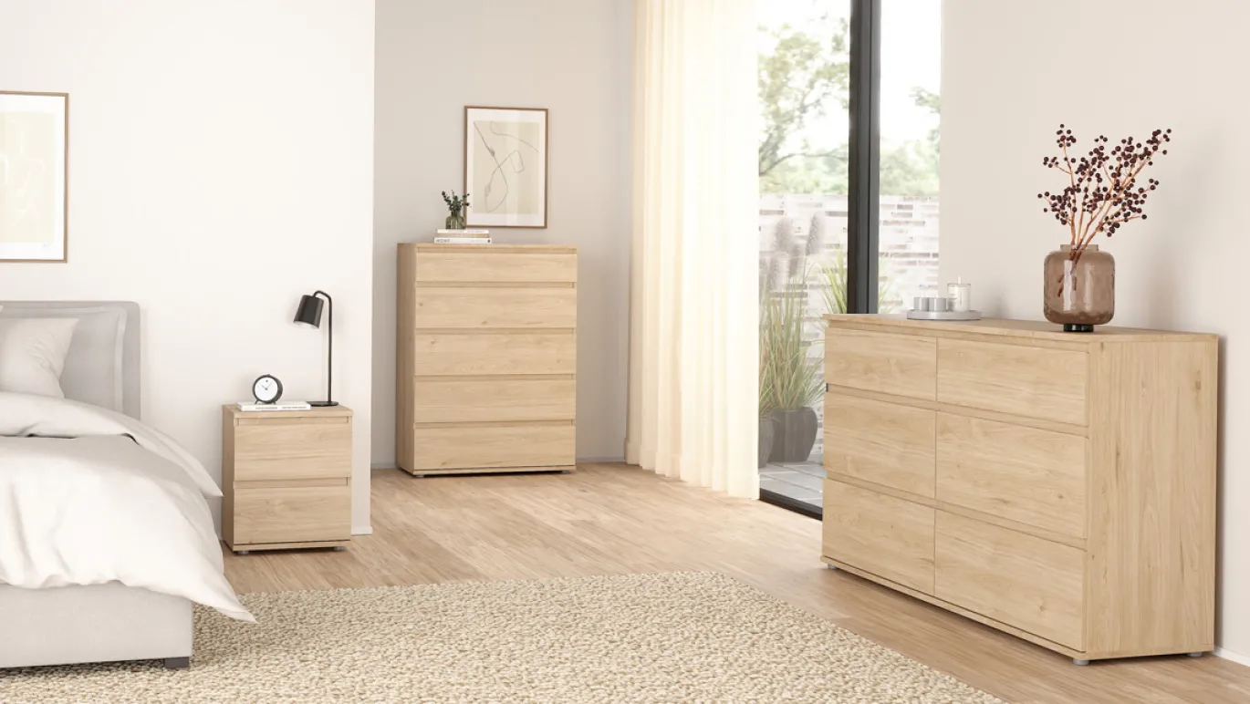 Dubbele Ladekast Nova Jackson Hickory 4+2-lades - Giga Living