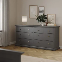 Dubbele Ladekast Paris Matgrijs - Giga Living