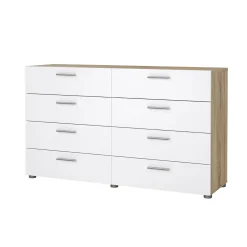 Dubbele Ladekast Pepe Naturel/Wit Hoogglans - Giga Living