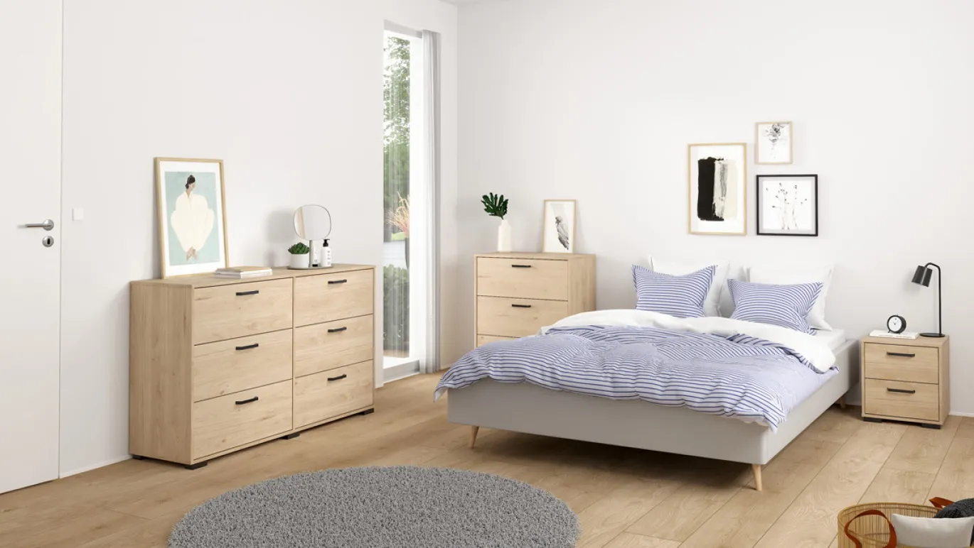 Dubbele Ladekast Sofia Jackson Hickory - Giga Living
