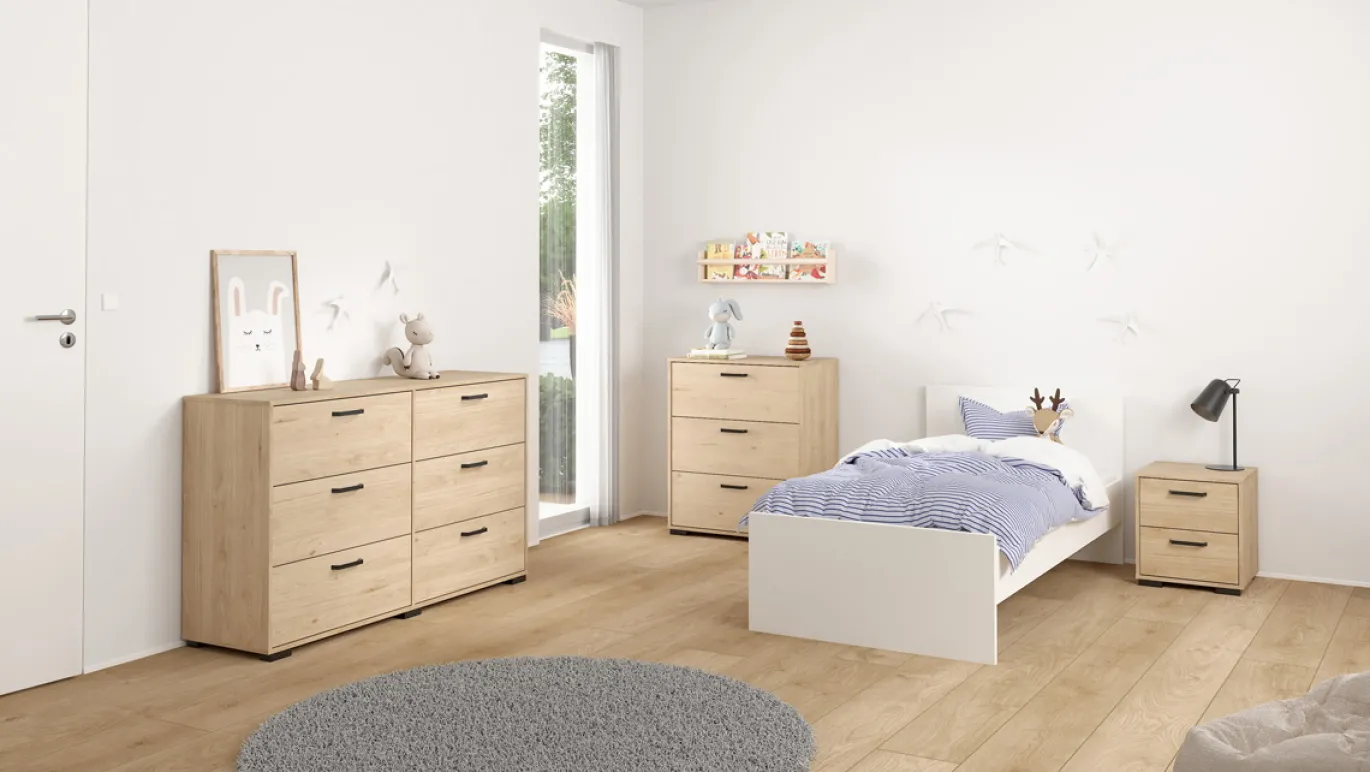 Dubbele Ladekast Sofia Jackson Hickory - Giga Living