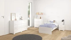 Dubbele Ladekast Sofia Wit Hoogglans - Giga Living