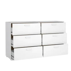 Dubbele Ladekast Sofia Wit Hoogglans - Giga Living