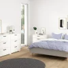 Dubbele Ladekast Sofia Wit Met Zwarte Hendels - Giga Living