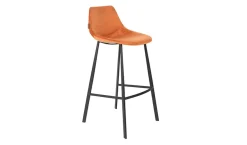 Dutchbone Barkruk Franky Velvet Oranje