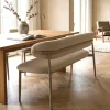 Eetkamerbank Alexia Beige/Beige 160cm - Giga Meubel