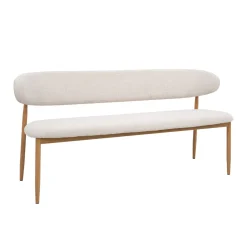 Eetkamerbank Alexia Beige/Naturel 160cm - Giga Meubel