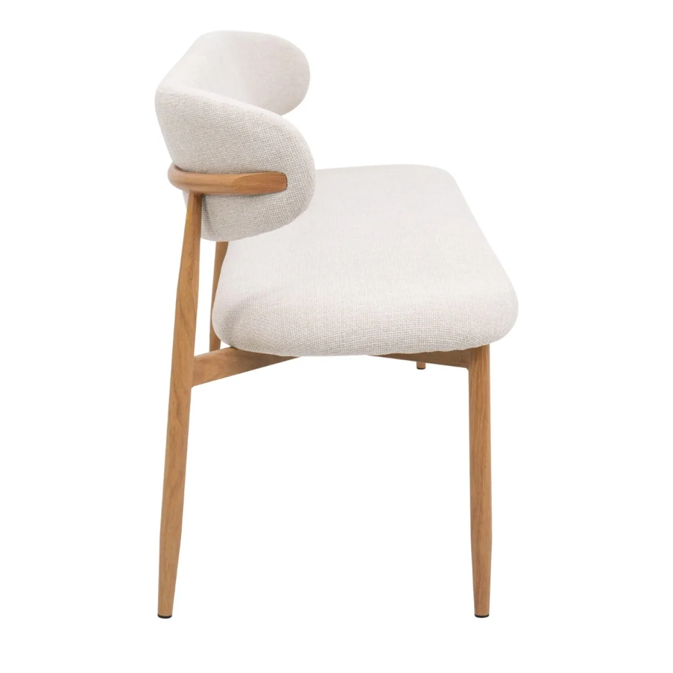 Eetkamerbank Alexia Beige/Naturel 160cm - Giga Meubel