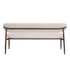 Eetkamerbank Alexia Beige/Walnoot 160cm - Giga Meubel