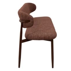 Eetkamerbank Alexia Rood/Walnoot 160cm - Giga Meubel