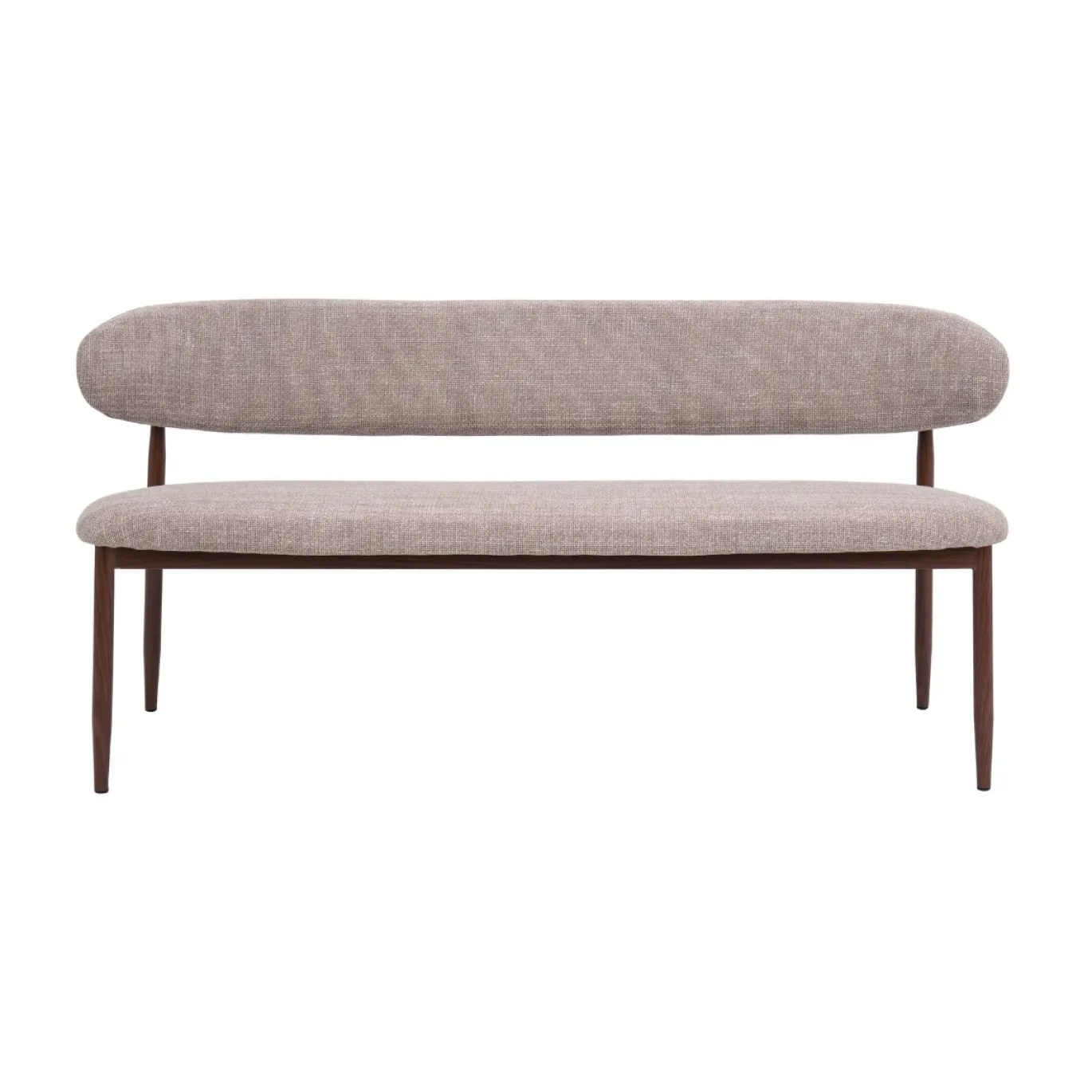 Eetkamerbank Alexia Taupe/Walnoot 160cm - Giga Meubel