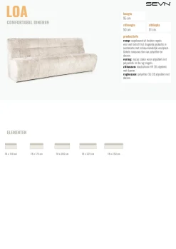 Eetkamerbank Loa Euphoria Taupe 225cm