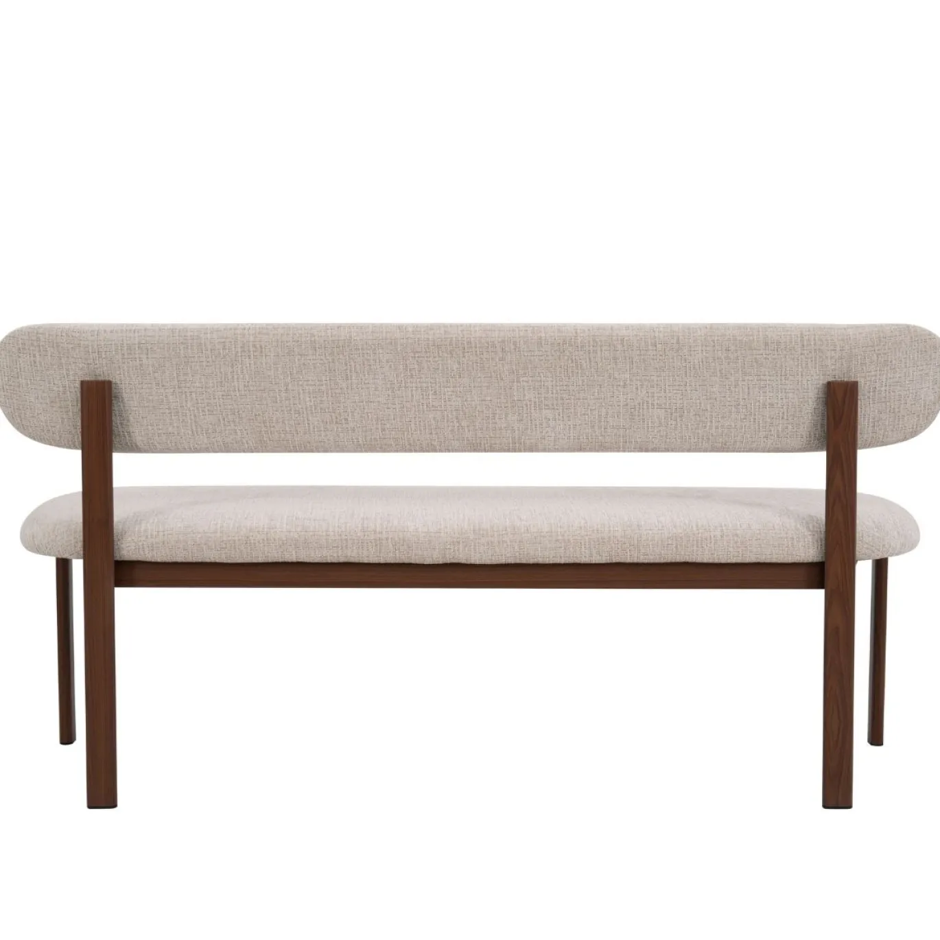 Eetkamerbank Noor Beige/Walnoot 160cm - Giga Meubel