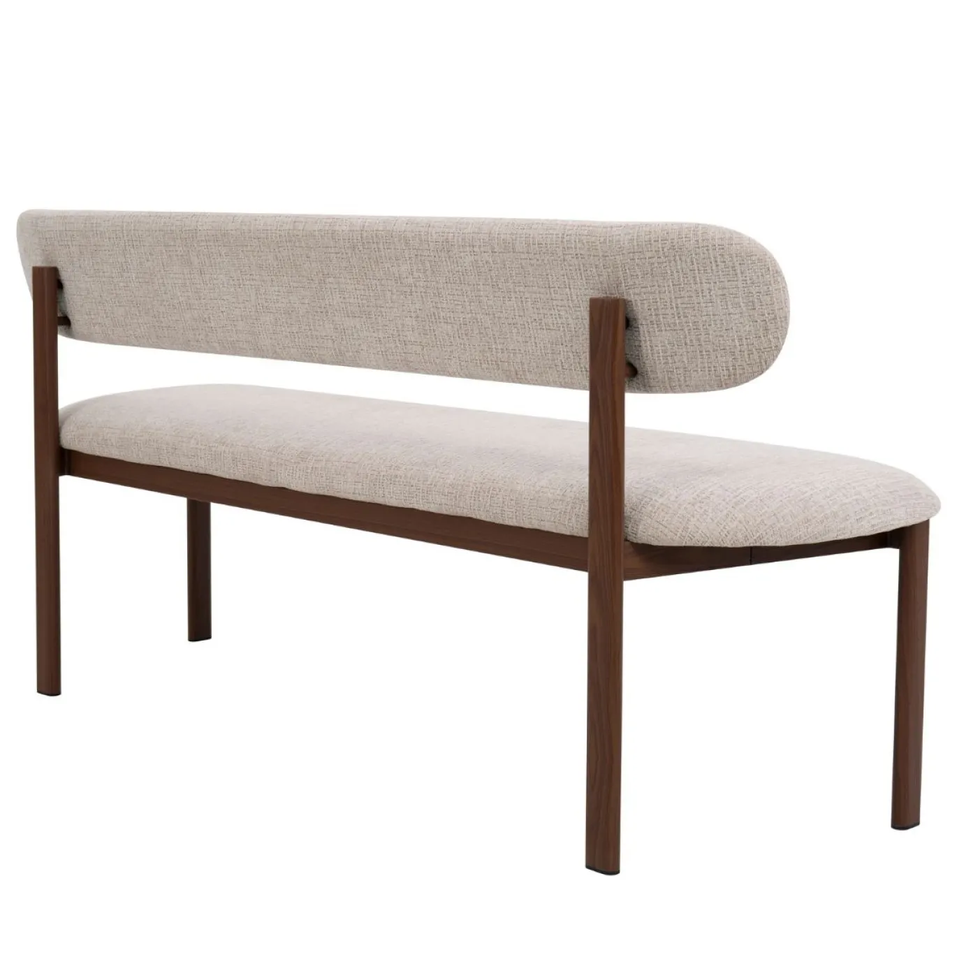 Eetkamerbank Noor Beige/Walnoot 160cm - Giga Meubel