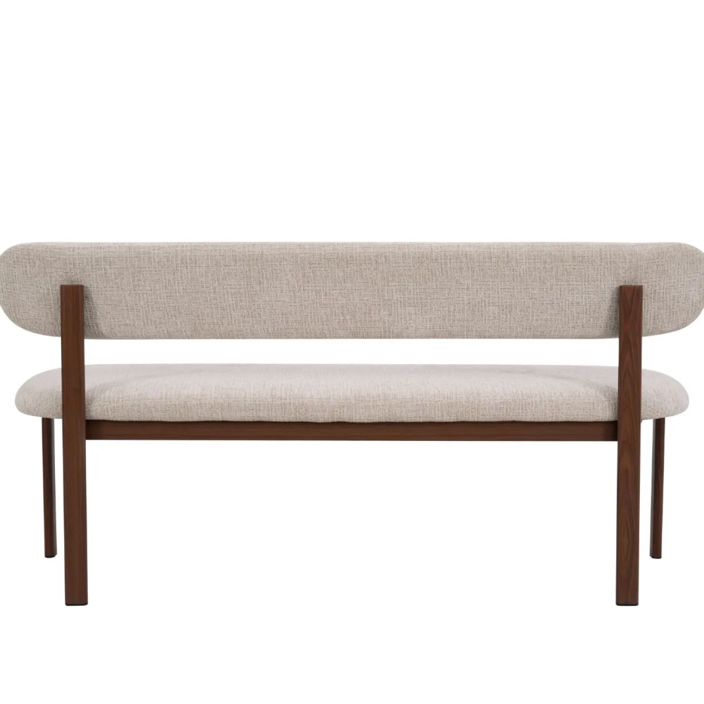 Eetkamerbank Noor Beige/Walnoot 200cm - Giga Meubel