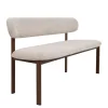 Eetkamerbank Noor Beige/Walnoot 180cm - Giga Meubel