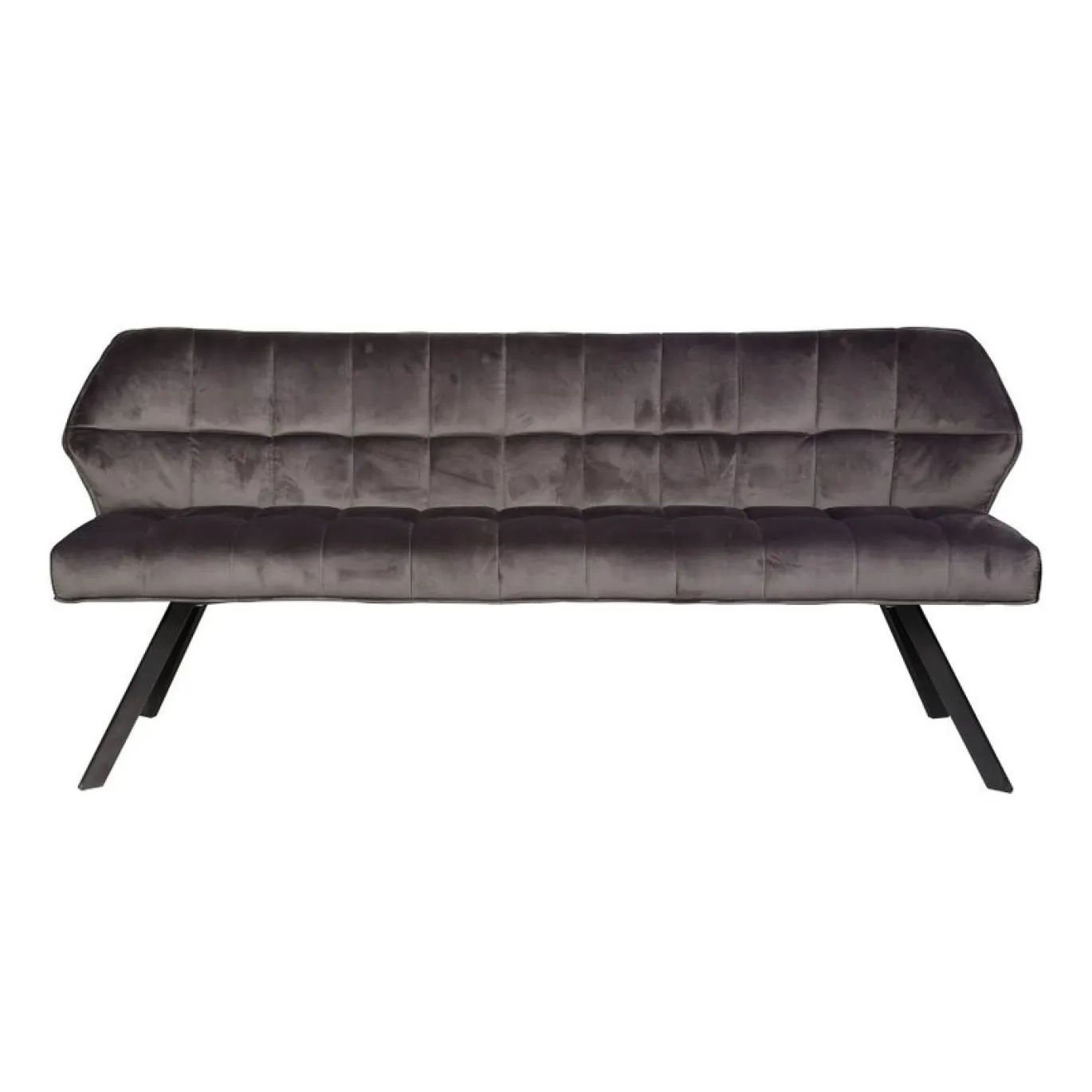 Eetkamerbank Raster 180 Antraciet Velvet - Giga Meubel
