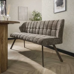 Eetkamerbank Raster Hoven Taupe/Bruin - Giga Meubel