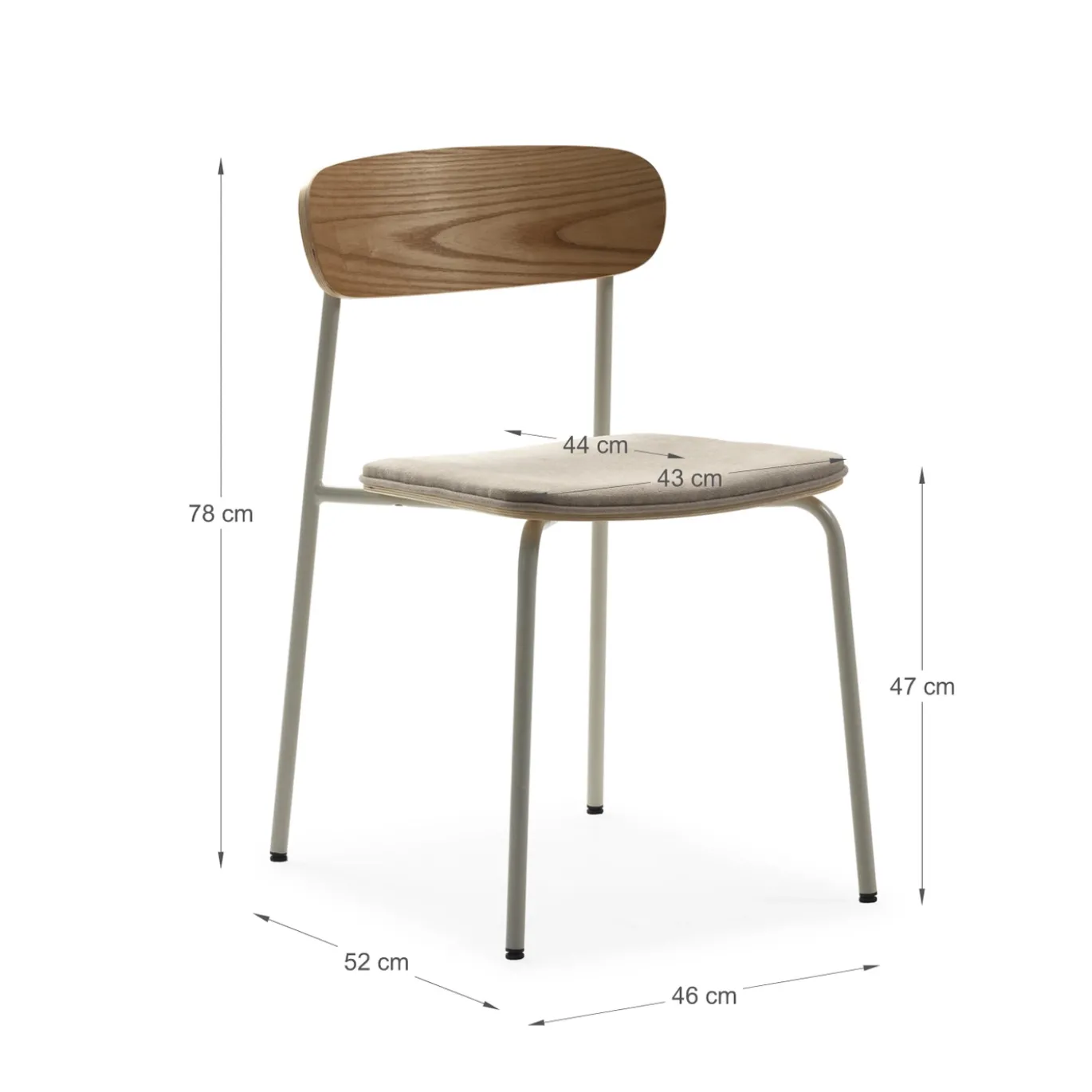 Eetkamerstoel Adriana Beige/wit - Giga Meubel