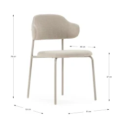 Eetkamerstoel Adriel Beige - Giga Meubel