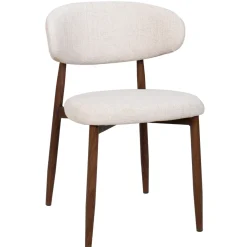 Eetkamerstoel Alexia Beige/Walnoot - Giga Meubel