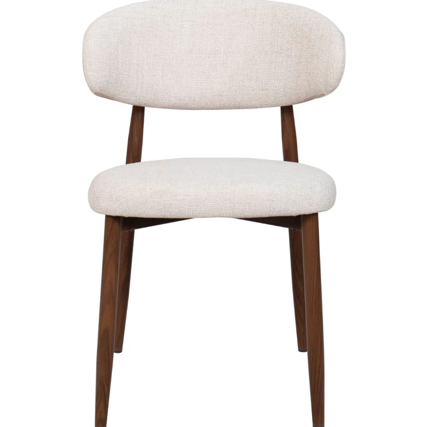 Eetkamerstoel Alexia Beige/Walnoot - Giga Meubel
