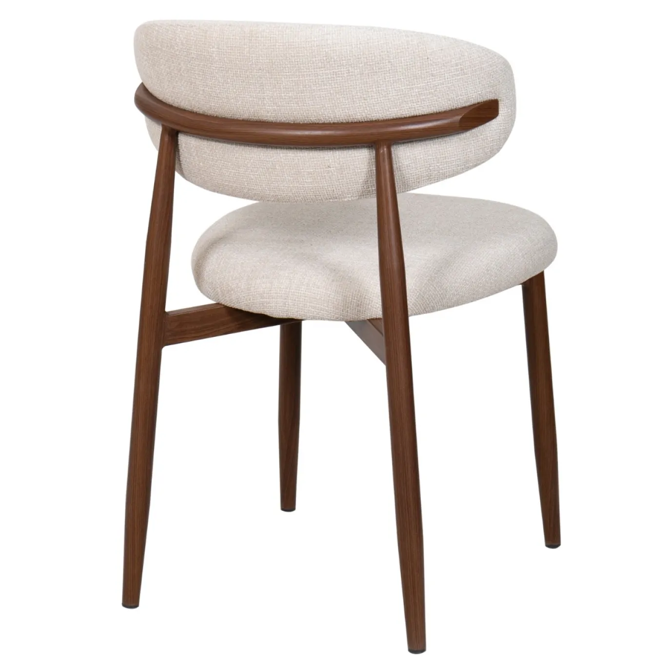 Eetkamerstoel Alexia Beige/Walnoot - Giga Meubel