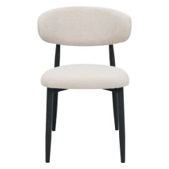 Eetkamerstoel Alexia Beige/Zwart - Giga Meubel