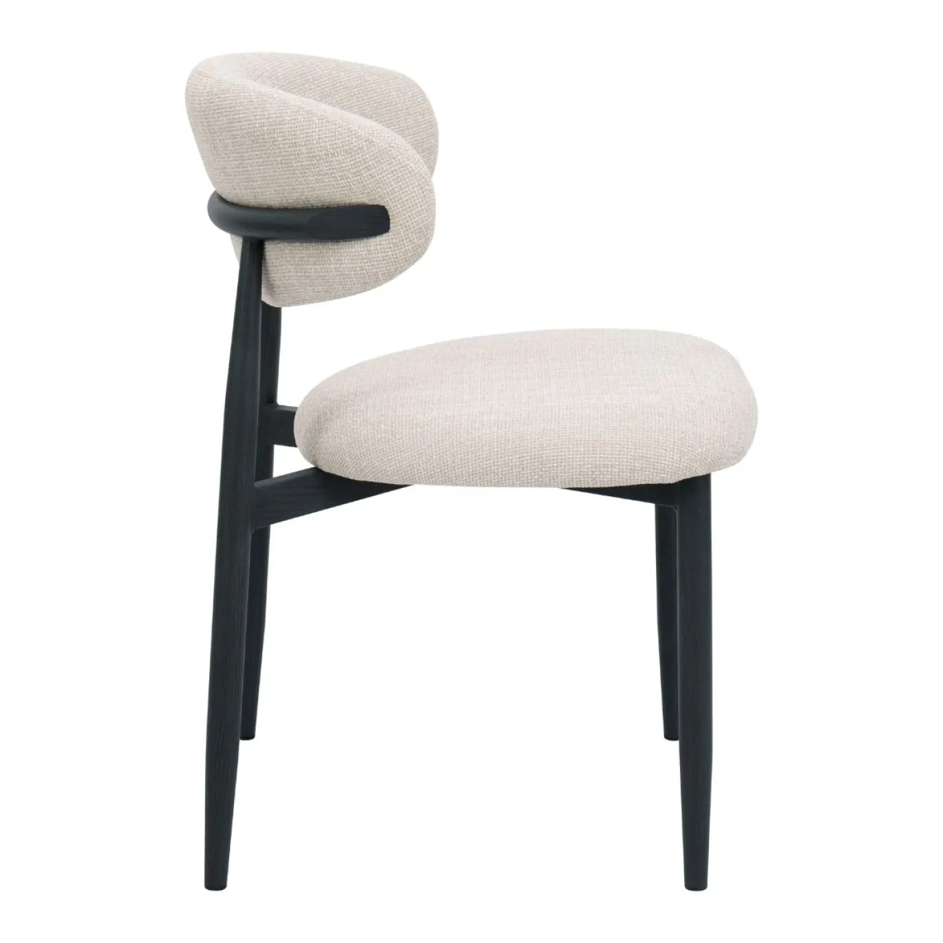 Eetkamerstoel Alexia Beige/Zwart - Giga Meubel
