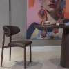 Eetkamerstoel Alexia Donkerbruin/Walnoot PU - Giga Meubel