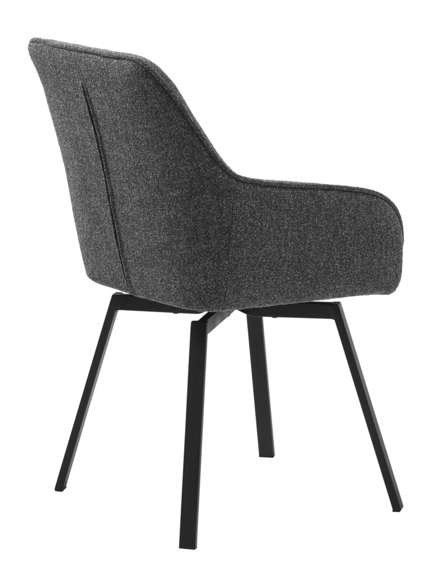 Eetkamerstoel Alma Donkergrijs Melange Swivel - Giga Living