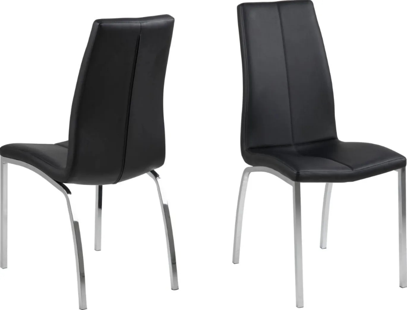 Eetkamerstoel Askra Zwart/zilver Pu - Giga Living