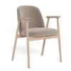 Eetkamerstoel Bas Met Armleuning Monza Beige Naturel Set van 2 - Giga Living