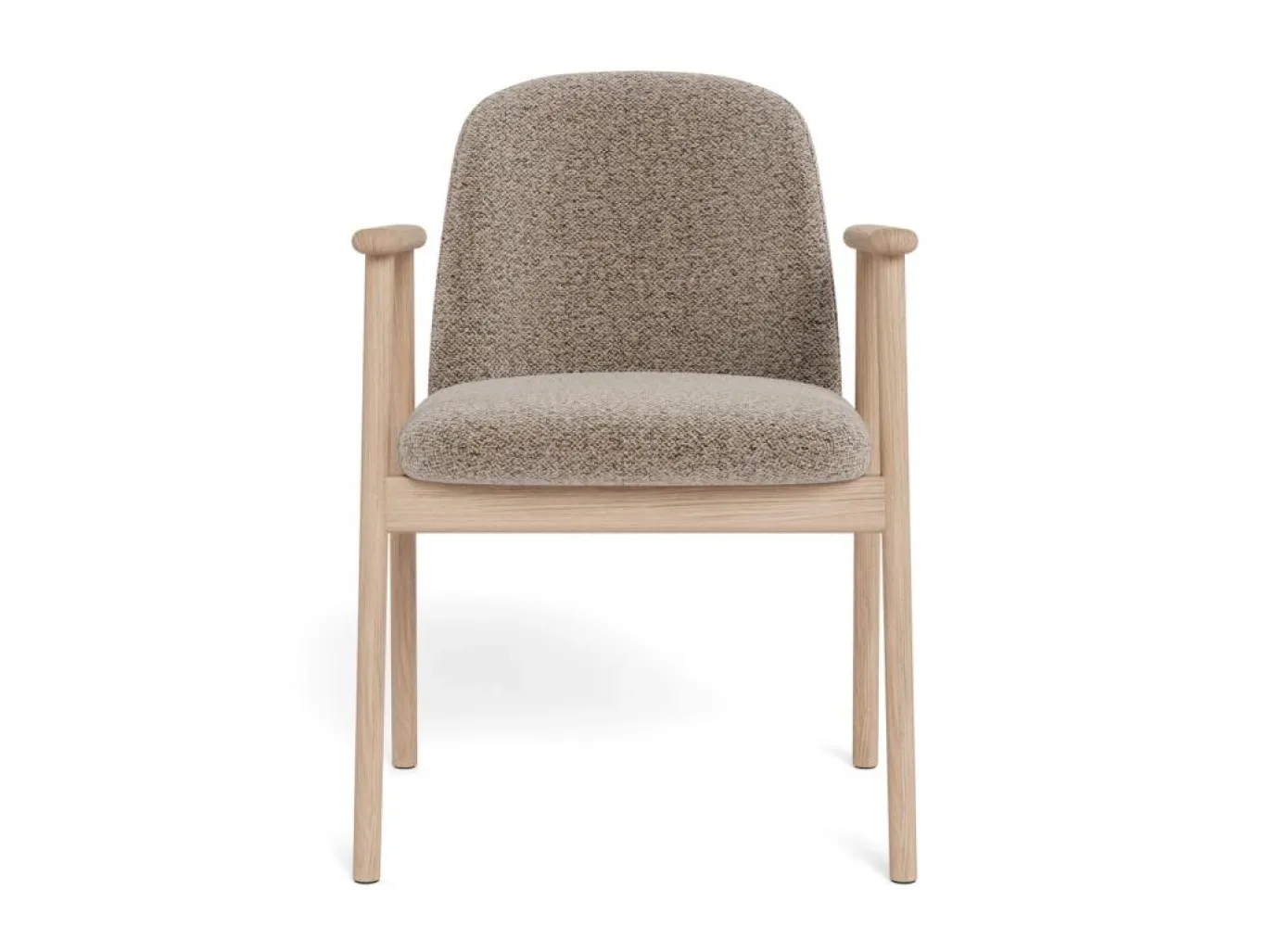Eetkamerstoel Bas Met Armleuning Monza Beige Naturel Set van 2 - Giga Living