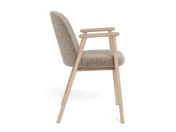 Eetkamerstoel Bas Met Armleuning Monza Beige Naturel Set van 2 - Giga Living