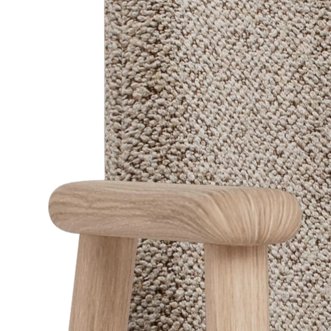 Eetkamerstoel Bas Met Armleuning Monza Beige Naturel Set van 2 - Giga Living