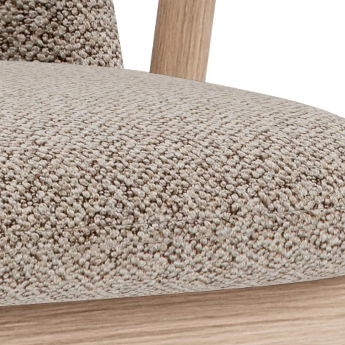 Eetkamerstoel Bas Met Armleuning Monza Beige Naturel Set van 2 - Giga Living